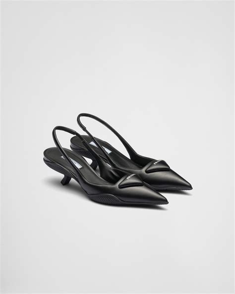 prada soft padded leather slingback pumps|Prada slingback shoes 2020.